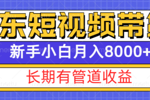 京东短视频带货新玩法，长期管道收益，新手也能月入8000+