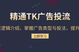 精通TK广告投流：底层逻辑介绍，掌握广告类型与投法，提升效果