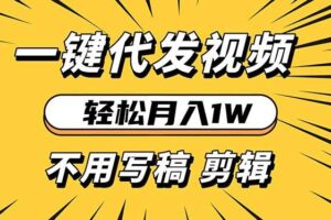 （13523期）轻松月入1W 不用写稿剪辑 一键视频代发 新手小白也能轻松操作