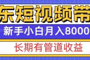 京东短视频带货新玩法，长期管道收益，新手也能月入8000+