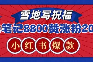 一条笔记8800+赞，涨粉2000+，火爆小红书的recraft雪地写祝福玩法（附提示词及工具）