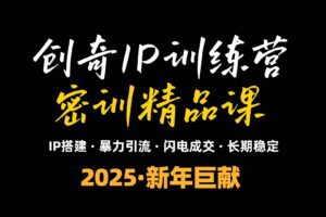 （13898期）2025年“知识付费IP训练营”小白避坑年赚百万，暴力引流，闪电成交