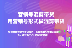 营销号混剪带货，用营销号形式做混剪带货，快速掌握带货技巧，实现流量与销量双增长